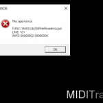MIDITrail（ミディトレイル）でファイルオープンエラー備忘録